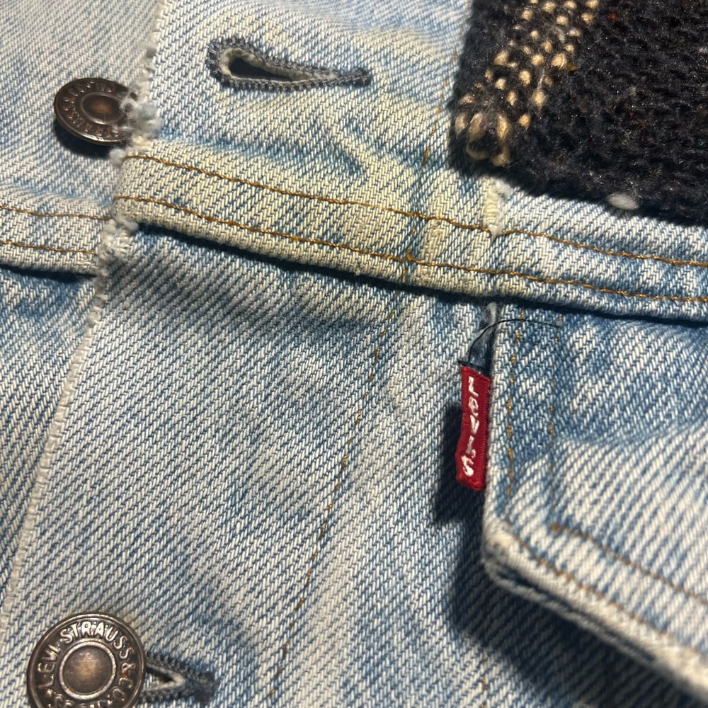 Levi's Multicolor Patchwork Jean Jacket L - image 5
